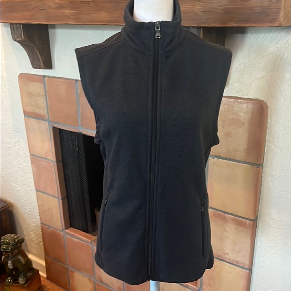 Southern Tide Charcoal Gray Knit Sleeveless Full Zip Vest, size S